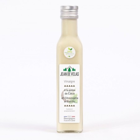 Vinaigre de Pulpe de Coco, Citronnelle et Basilic