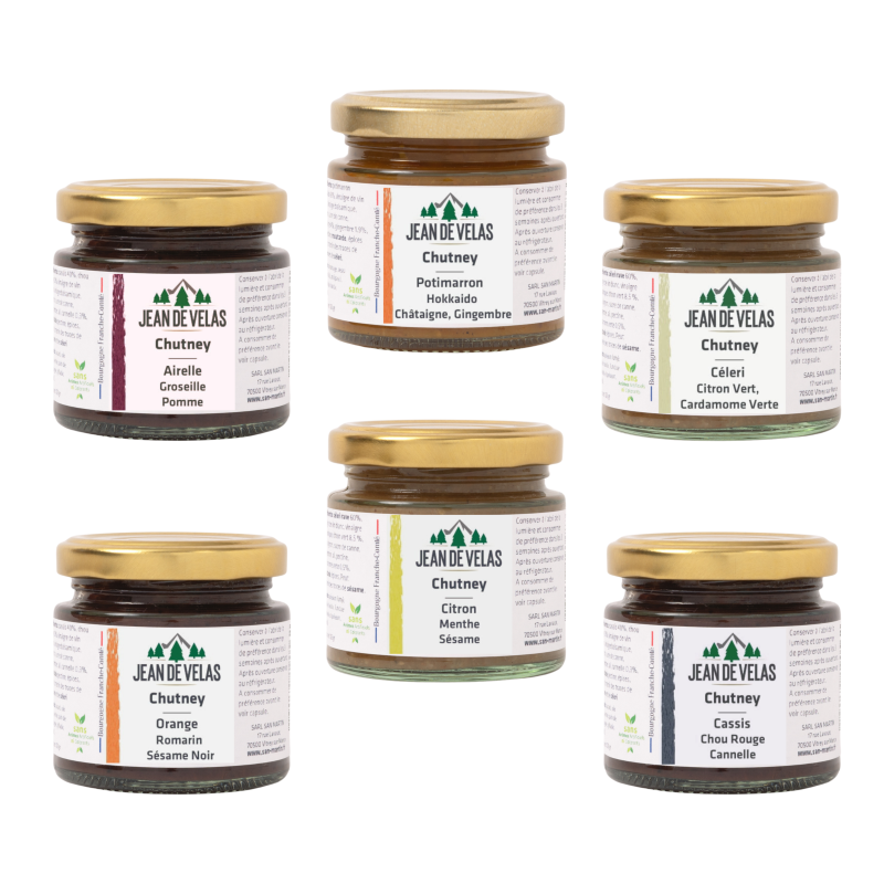 Lot de 6 chutneys